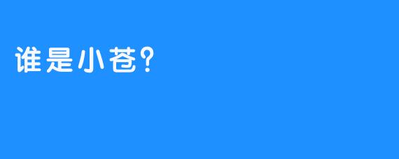 谁是小苍？