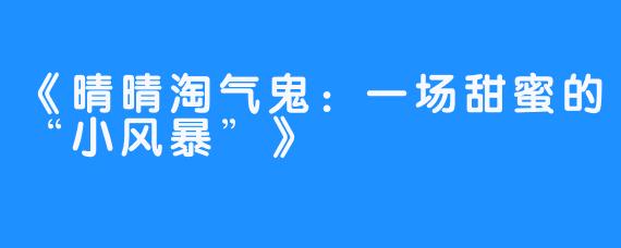 《晴晴淘气鬼:一场甜蜜的“小风暴”》