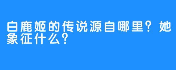 白鹿姬的传说源自哪里?她象征什么?