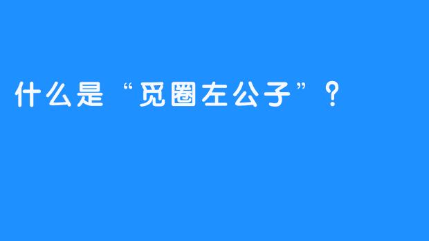 什么是“觅圈左公子”？