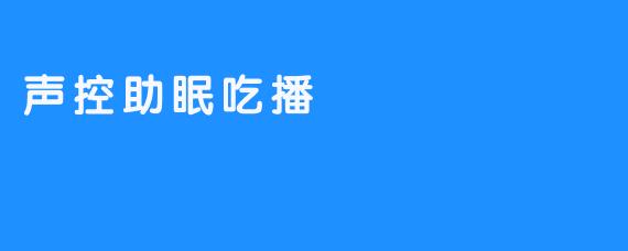 声控助眠吃播